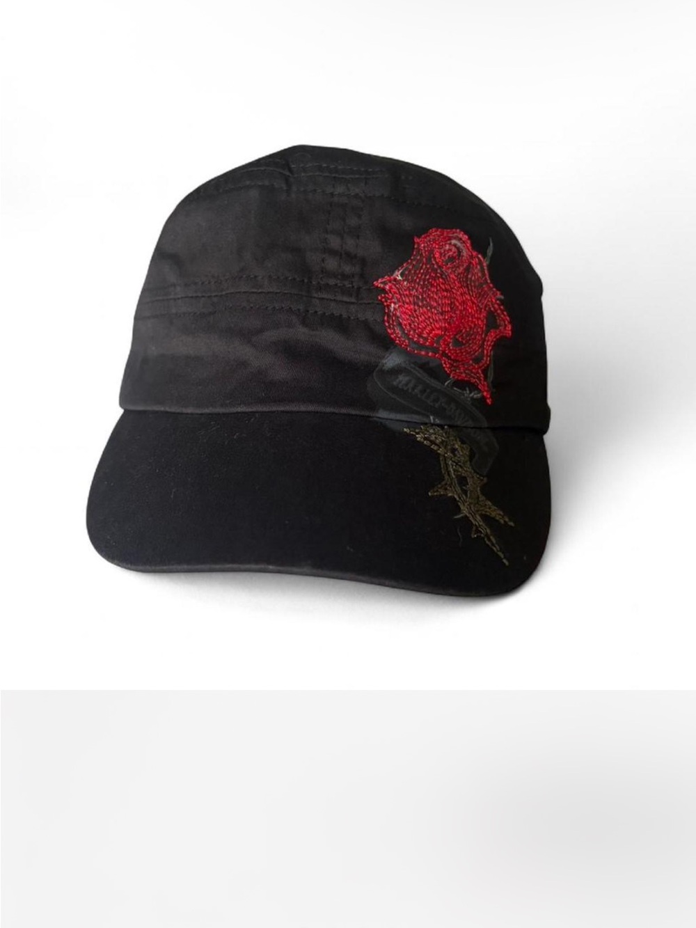 Harley-Davidson Black Cap with Red Rose Embroidery